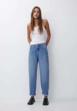 PULL & BEAR GauchoJeans A SigarettaBlue Denim Donna Jeans PUC21N0MT-K11