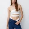 PULL & BEAR Strapless - Top - White 1 PULL & BEAR Strapless - Top - White -Pull & Bear e91543ecaa1141b78c9ffd87ab1201e1