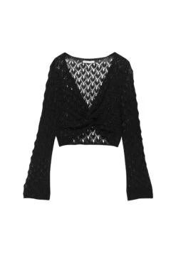 PULL & BEAR Front Knot-OpenMaglioneBlack Donna Maglieria PUC21I0OJ-Q11 -Pull & Bear e92d5d514a094fbebe881fd102dec199