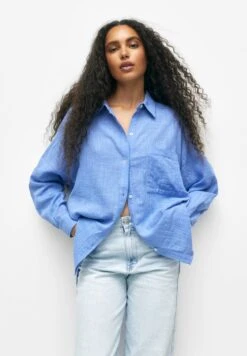 PULL & BEAR Rustic Oversized CamiciaBlue Donna Camicie E Bluse PUC21E0YU-K12