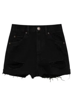 PULL & BEAR Mom-Fit - Shorts Di Jeans - Black Denim -Pull & Bear eac46a8a2bda45f7a8eabc5b1e214171