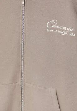 PULL & BEAR Chicago- Felpa Con Zip - Brown -Pull & Bear eafaa8dfeed443fc8c7589f69ba4c477