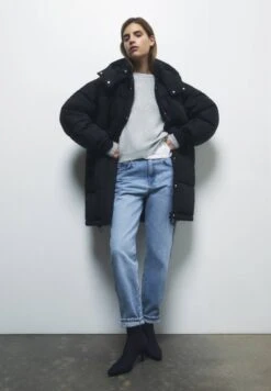 PULL & BEAR Cappotto Invernale - Mottled Black -Pull & Bear ec028eccee0f41a1be42e6eb2d6c4677