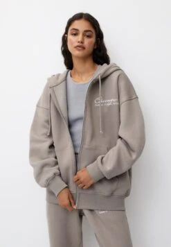 PULL & BEAR Chicago- Felpa Con Zip - Brown