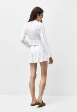 PULL & BEAR With An Elasticated Waist - Camicetta - White -Pull & Bear ecb9de265233449f9c1172a3720ee4ea