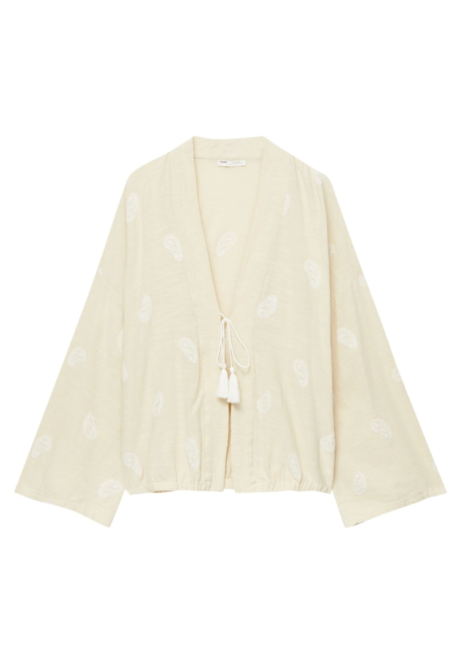 PULL & BEAR Rustic With EmbroideryGiacca LeggeraWhite Donna Giacche E Blazer PUC21G0I1-A11 7 PULL & BEAR Rustic With EmbroideryGiacca LeggeraWhite Donna Giacche E Blazer PUC21G0I1-A11 - immagine 5