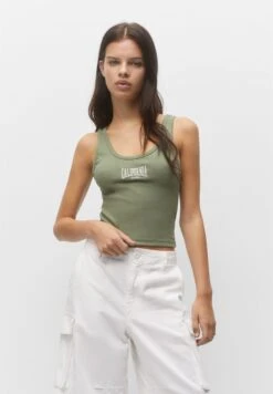 PULL & BEAR California CropTopGreen Donna T-shirt E Top PUC21D2HU-M11