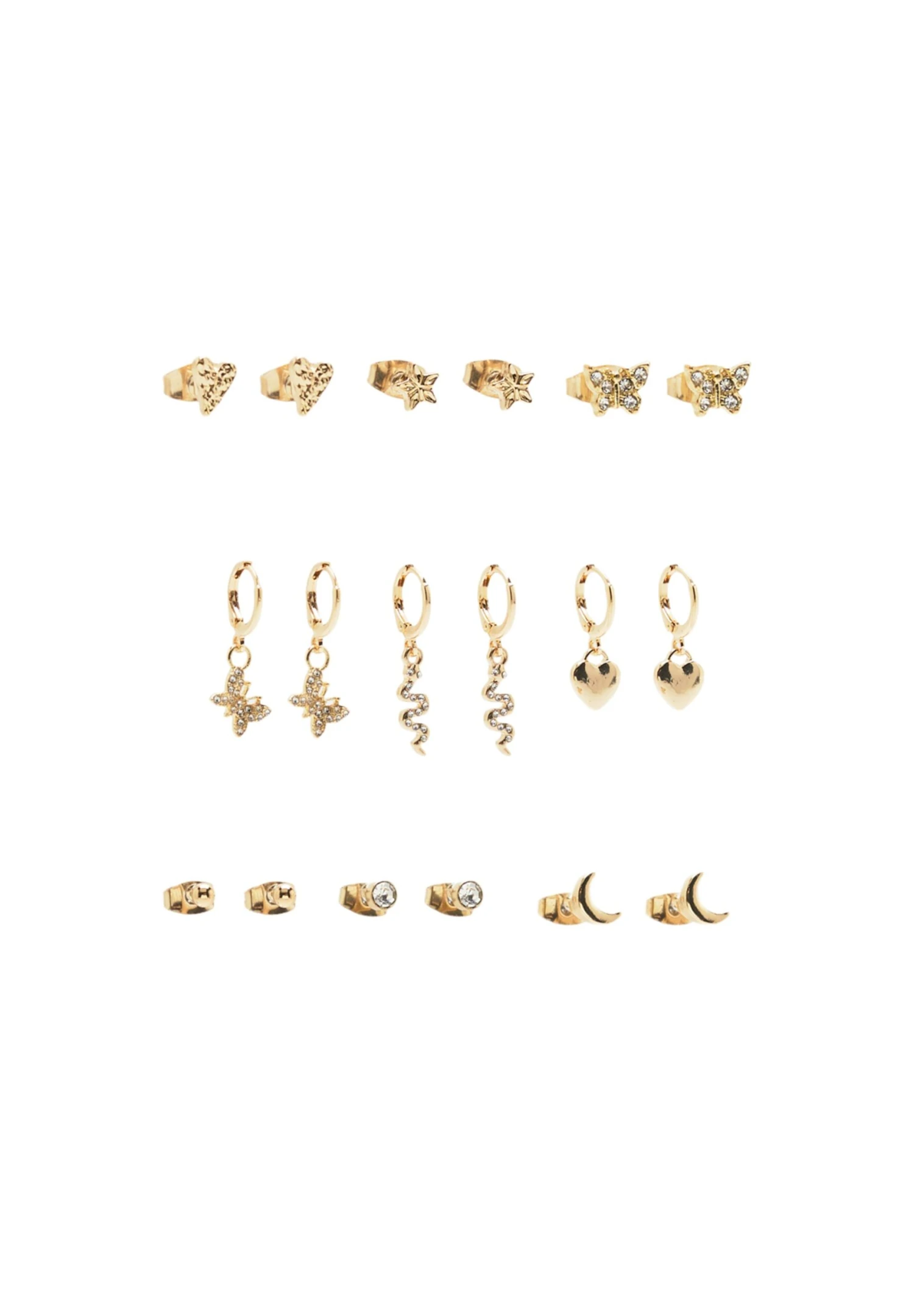 PULL & BEAR Pack Of 9 PairsOrecchiniGold Coloured Donna Gioielli PUC51L0FK-F11 4 PULL & BEAR Pack Of 9 PairsOrecchiniGold Coloured Donna Gioielli PUC51L0FK-F11 - immagine 2