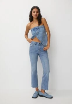 PULL & BEAR High-Waist - Jeans A Zampa - Blue Denim -Pull & Bear ee80b1b9219442679cc3b9c7b08ec592