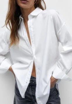 PULL & BEAR Basic-Popelin - Camicia - White -Pull & Bear eea4f04047664d8688df1651d540c6fb