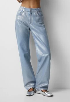 PULL & BEAR Jeans A Sigaretta - Silver Coloured