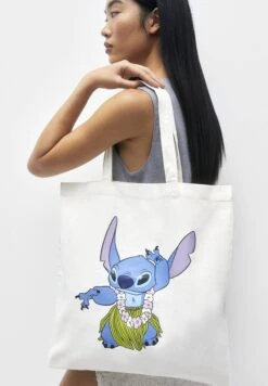 PULL & BEAR StitchShopping BagWhite Donna Borse PUC51H0HI-A11