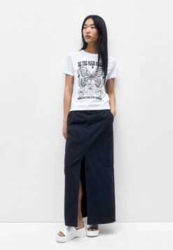 PULL & BEAR Short Sleeve With Sun GraphicT-Shirt Con StampaWhite Donna T-shirt E Top PUC21D2EI-A11 -Pull & Bear f0b7686ddea5479d90cdcdf2029d4c1f