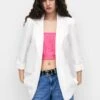 PULL & BEAR Basic Rolled-Up Sleeve BlazerBlazerWhite Donna Giacche E Blazer PUC21G091-A11 -Pull & Bear f0c23cd4bc9443c0a33426a38f158a4a