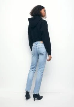 PULL & BEAR CroppedFelpa Con CappuccioMottled Black Donna Felpe PUC21J0YX-Q11 -Pull & Bear f1c23335546b4bf289dc336a76ae05be