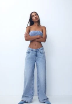 PULL & BEAR Jeans A ZampaBlue Denim Donna Jeans PUC21N0ME-K11 -Pull & Bear f2ca1f1b810e4a31b8edc206e155b45d