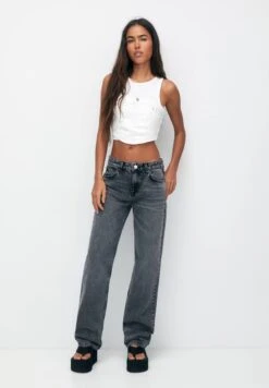 PULL & BEAR Mid-Waist Jeans A SigarettaGrey Donna Jeans PUC21N0KJ-C11 -Pull & Bear f2f6b2a5e34f42289d47fa1407742eb9