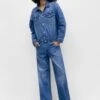 PULL & BEAR Long Sleeve Tuta JumpsuitBlue Denim Donna Tute Jumpsuit PUC21T09U-K11