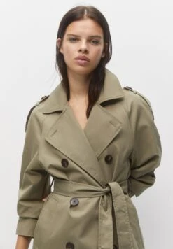 PULL & BEAR Basic- Trench - Dark Green -Pull & Bear f4f801b3ed8543f993bce84db7e4362e