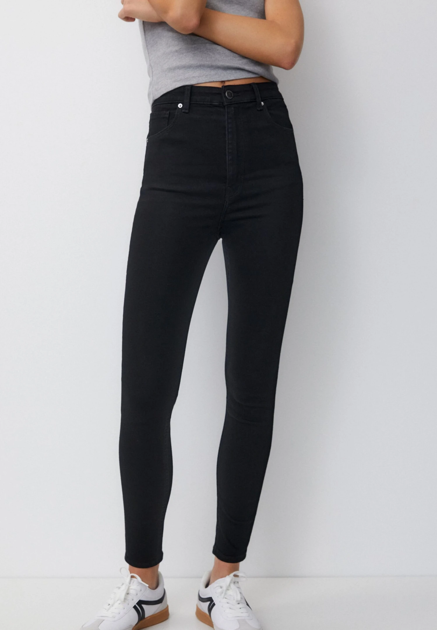 PULL & BEAR Super High WaistedJeans Skinny FitMottled Black Donna Jeans PUC21N0MA-Q11 3 PULL & BEAR Super High WaistedJeans Skinny FitMottled Black Donna Jeans PUC21N0MA-Q11
