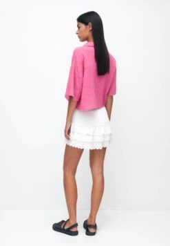 PULL & BEAR Cropped Short SleeveCamiciaPink Donna Camicie E Bluse PUC21E103-J11 -Pull & Bear fa2ab821f3fc45bea5009af46990e226