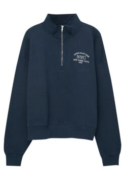 PULL & BEAR Basic - Felpa - Dark Blue -Pull & Bear feb2adf3cfa34da1b07e279840120e7f