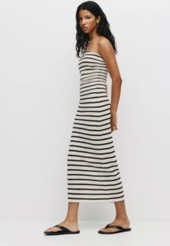 PULL & BEAR STRIPED - MIDI - Tubino - Beige -Pull & Bear fec3bbda6d0c4831b6e609117dfdbae7