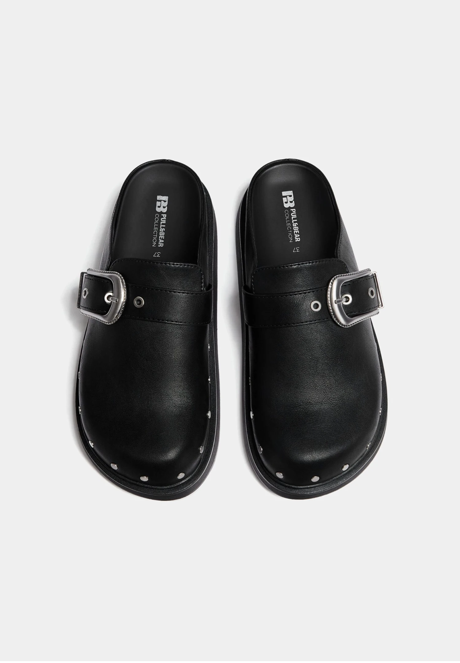 PULL & BEAR Studded - Ciabattine - Black 5 PULL & BEAR Studded - Ciabattine - Black - immagine 3