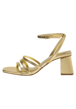 PULL & BEAR Strappy Heeled - Sandali - Gold Coloured